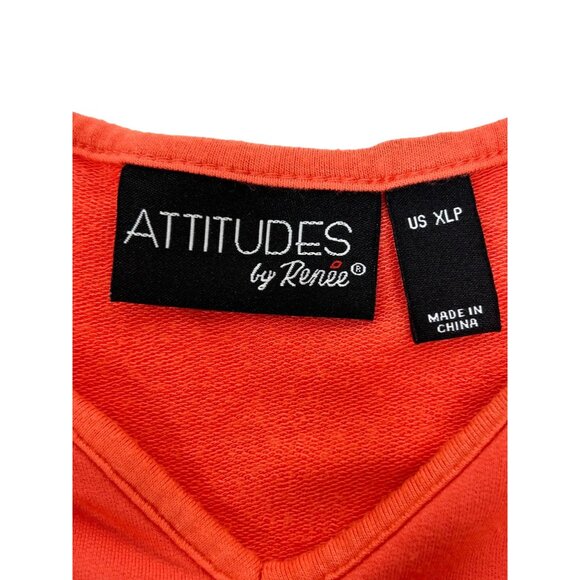 Attitudes by Renee Beach Dress XL Coral/ Blue Knit Maxi Sleeveless Side Slits - Picture 5 of 10